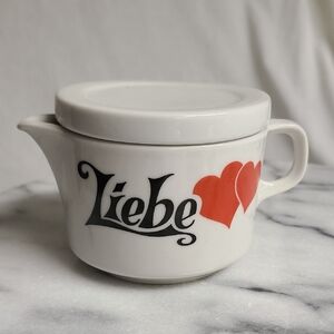 Vintage Seltmann Weiden Porzellan Liebe Creamer Dish With Lid West Germany